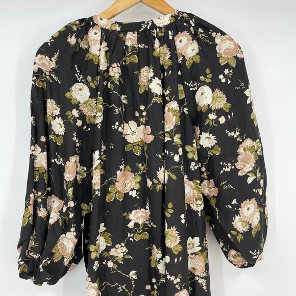 Tuckernuck | NWOT Midnight Garden Lyles Dress Black Floral Maxi XS - Picture 10 of 13
